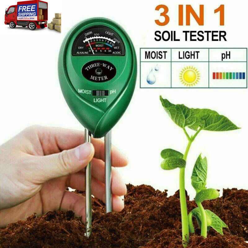 3-in-1 Soil pH Moisture Light Tester Meter for Garden Plants