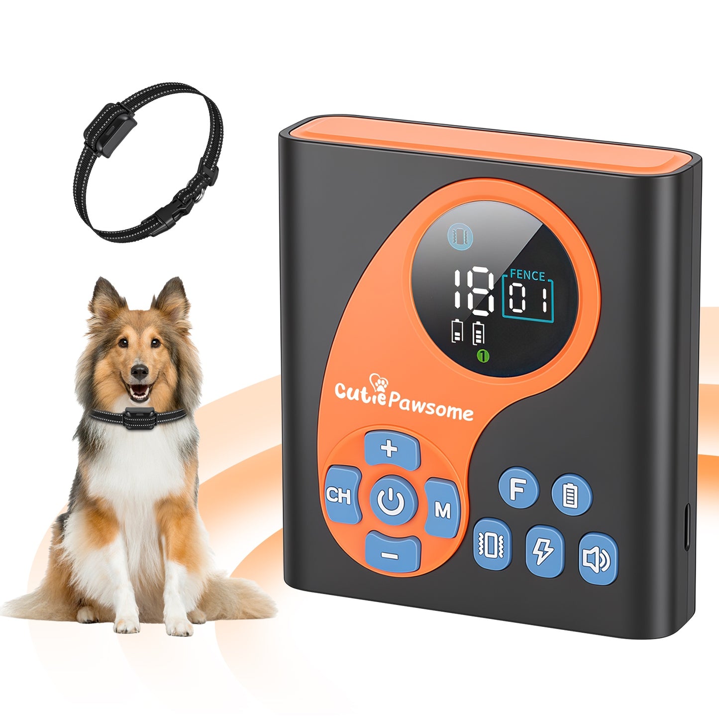 Wireless Dog Fence System with Training Collar, Waterproof, Adjustable Range 722FT