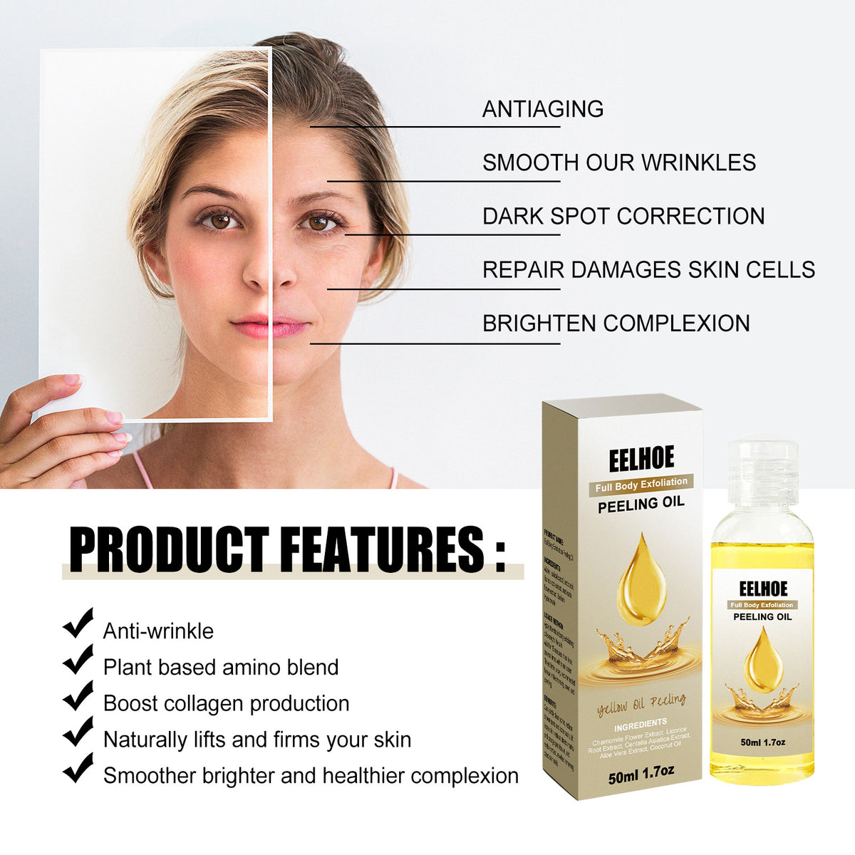 Brightening Exfoliating Body Oil - 50ml