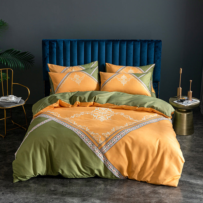 Large Four-Piece Bed Sheet Set - Soft, Skin-Friendly Bedding