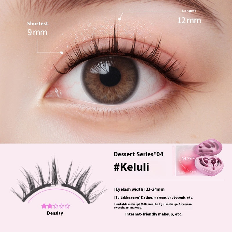 Magnetic False Eyelashes with Heart-Shaped Soap Holder - Natural Long Style