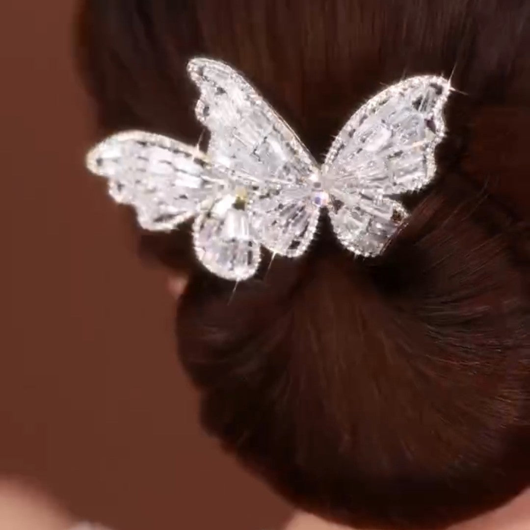 Copper Alloy Bowknot Hairpin - White