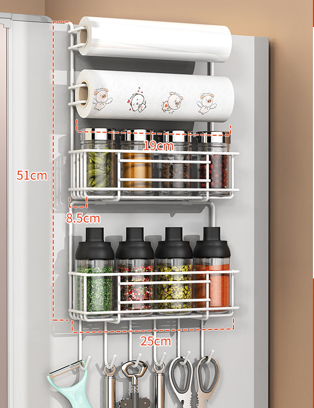 Refrigerator Shelf Side Storage Organizer - Multiple Layers