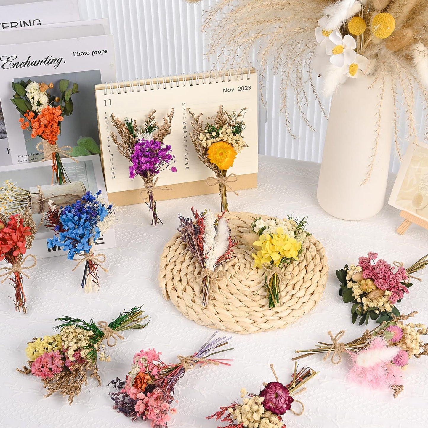 Mini Dried Flower Bouquet Gift for Home Decor and Crafts - Assorted Styles 1-20pcs