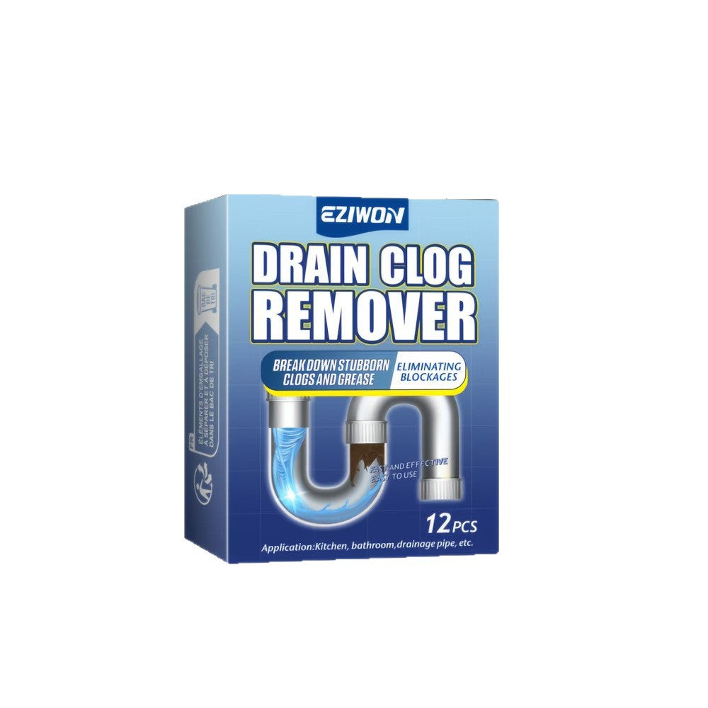 Drain Cleaner Tablets for Clog Removal and Grime Dissolving - 12 Pack