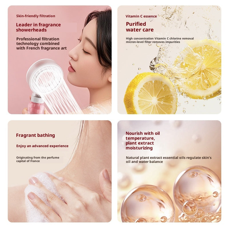 Supercharged Water Filtration Shower Head with Fragrance Diffuser