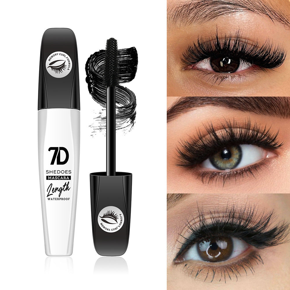 Waterproof 7D Mascara - Smudge-proof, Lengthening & Curling, 10mL