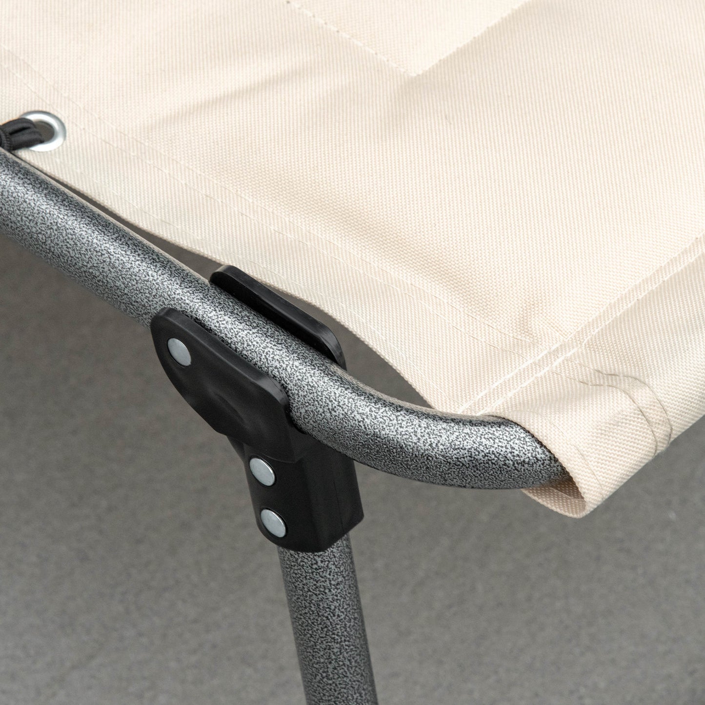 Padded Folding Chaise Lounge Chair - 6-Level Reclining Beach Chair
