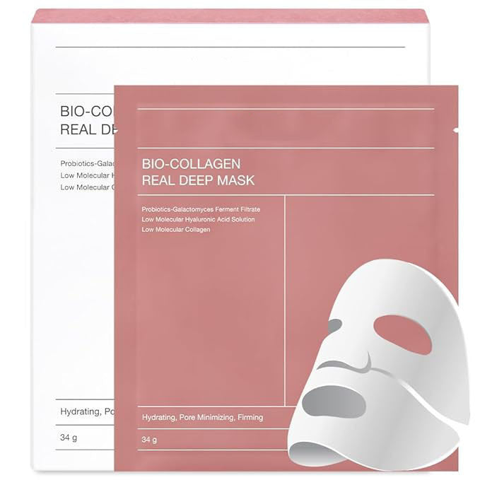 Collagen Facial Mask - Hydrating Skin Care Sheet with Hyaluronic Acid & Adenosine - 34ml