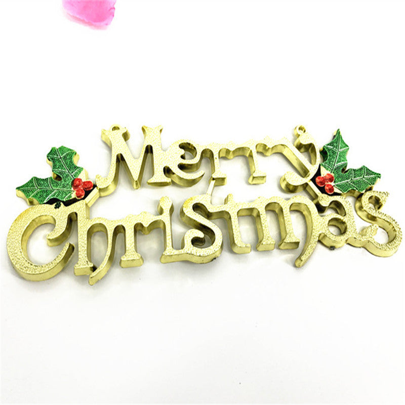 Christmas Letter Pendant Decor 40cm Gold Holiday Gift for Festive Home Decor