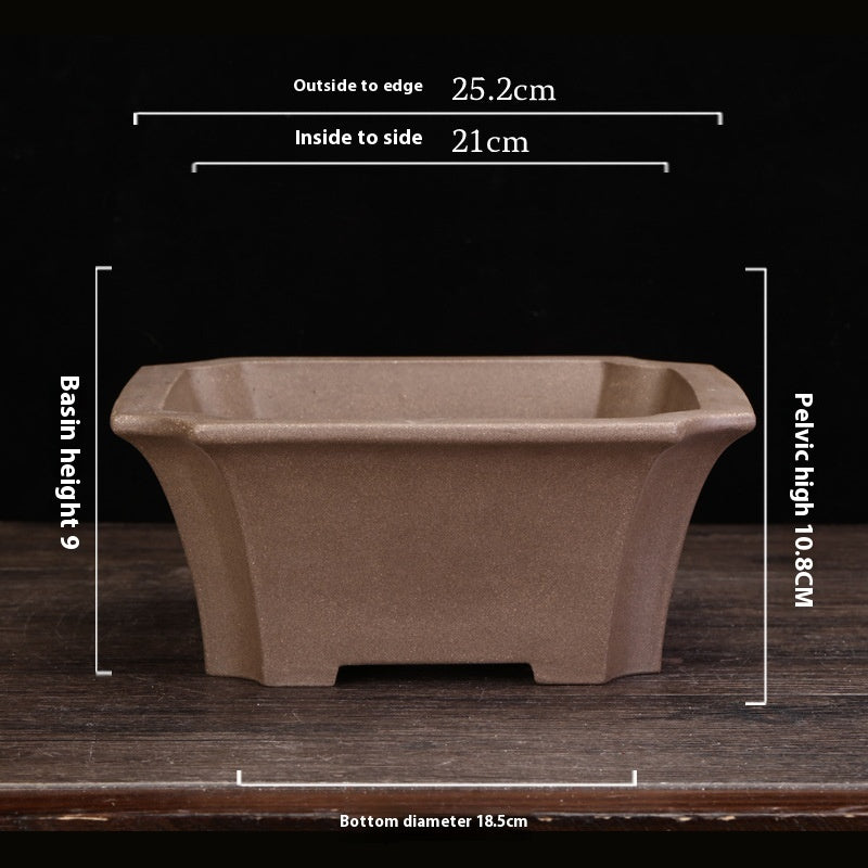Ceramic Orchid Pot with Breathable Self-Priming Design - Houseplant Flower Container