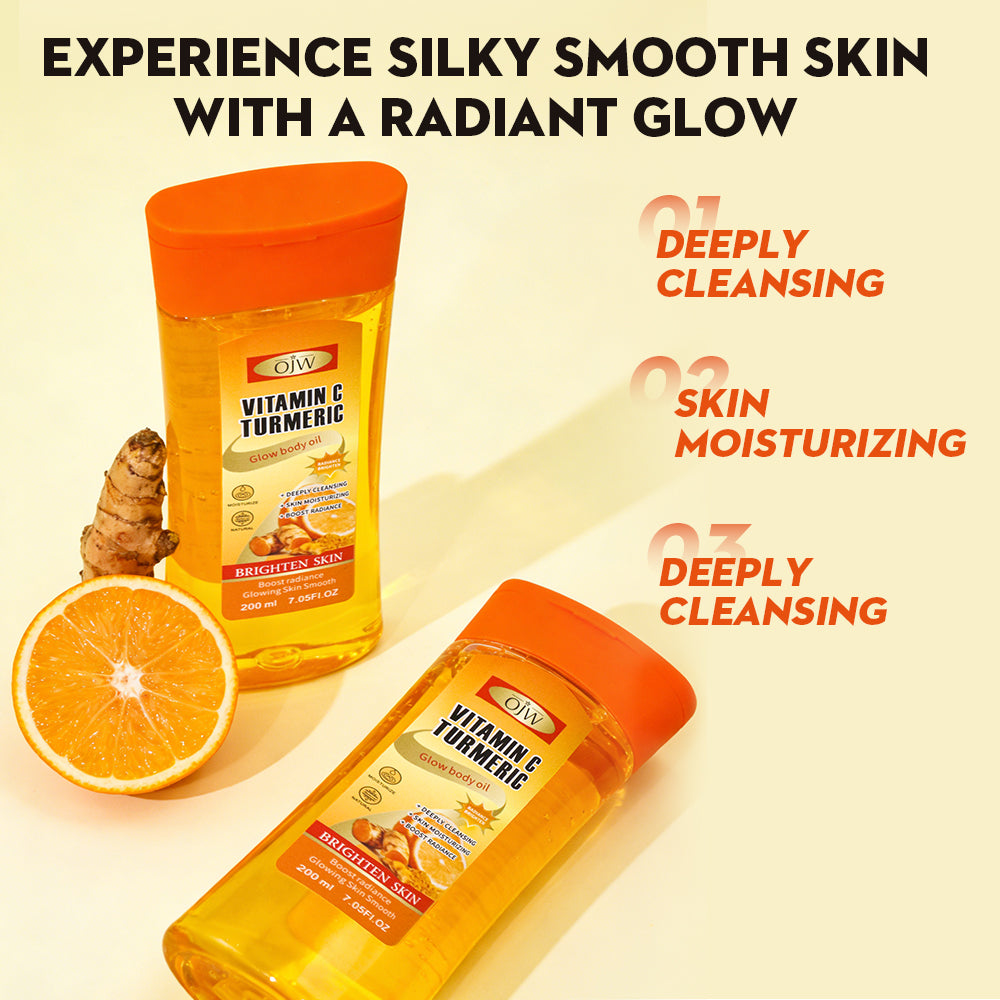 Turmeric Glow Body Oil - Nourishing Massage Oil for Dry Skin 200ml