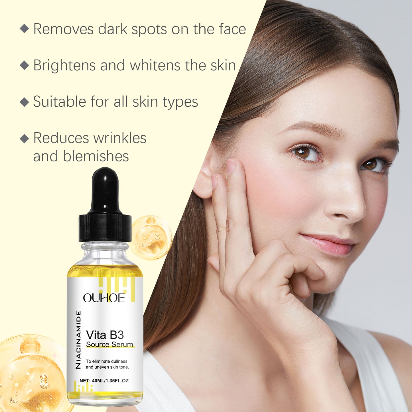 Niacinamide Hydrating Face Serum with Vitamin B3, Arbutin & Collagen - 40ml