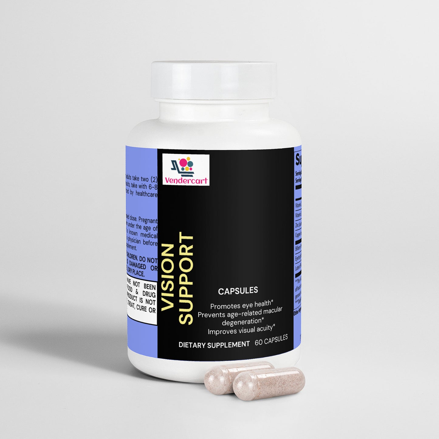 Vision Support Supplement - Eye Health Vitamins with Lutein & Bilberry