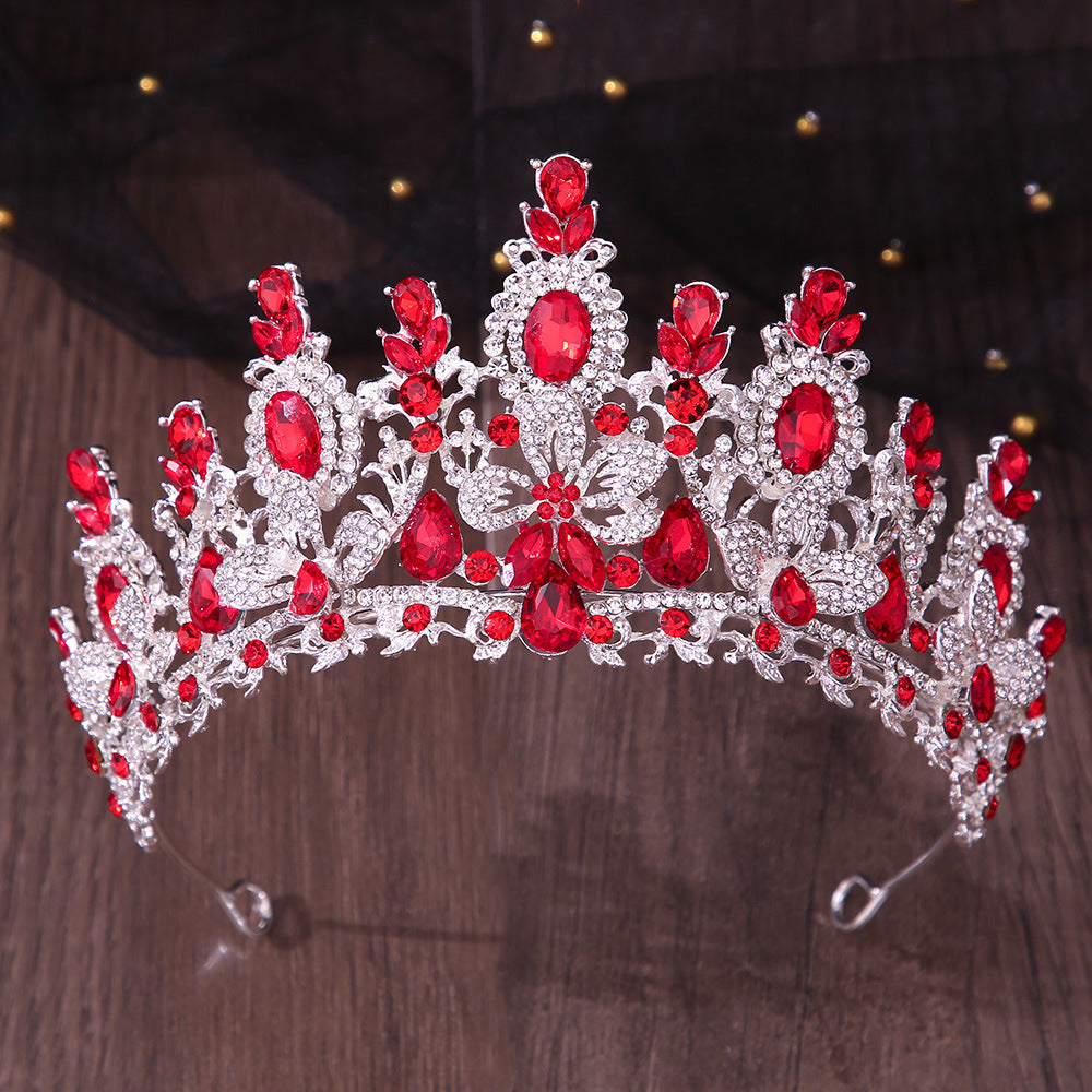 Luxury Bridal Crown Headpiece with Crystal Cross Design for Wedding & Special Occasions