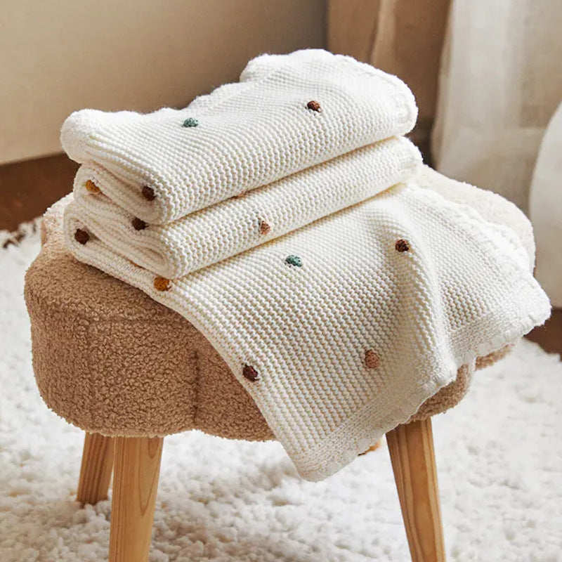 Cotton Edge Nap Air Conditioning Blanket - Speckled Off White 70x100cm