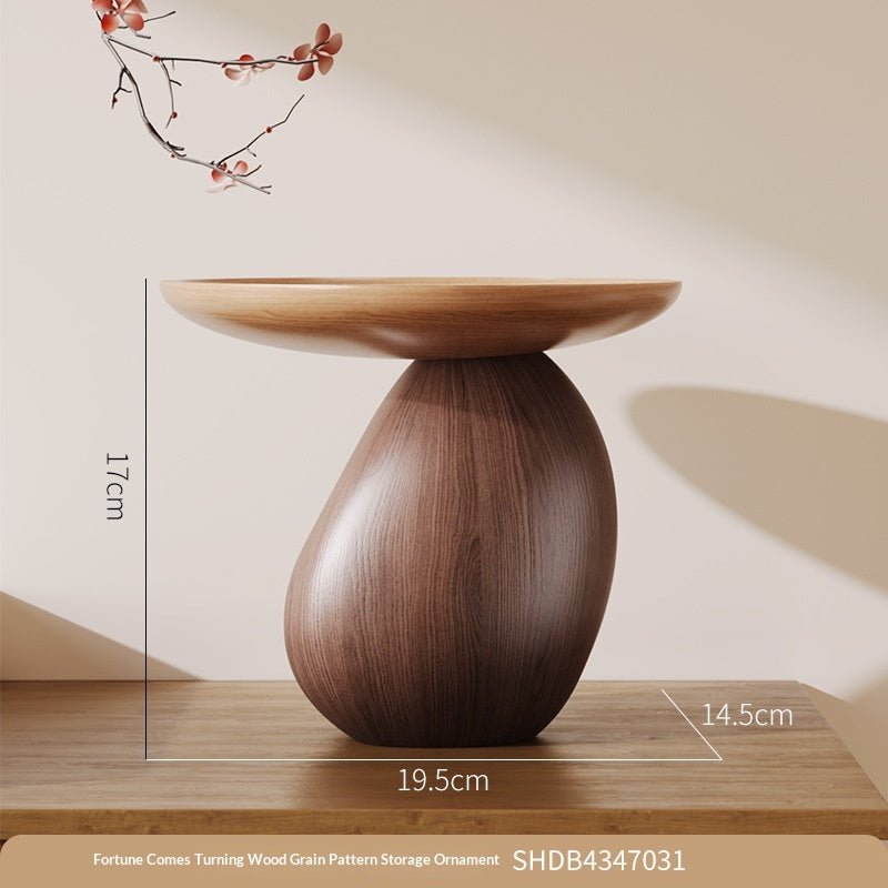 Minimalist Resin Decorative Stone for Snack Storage & Display - Brown