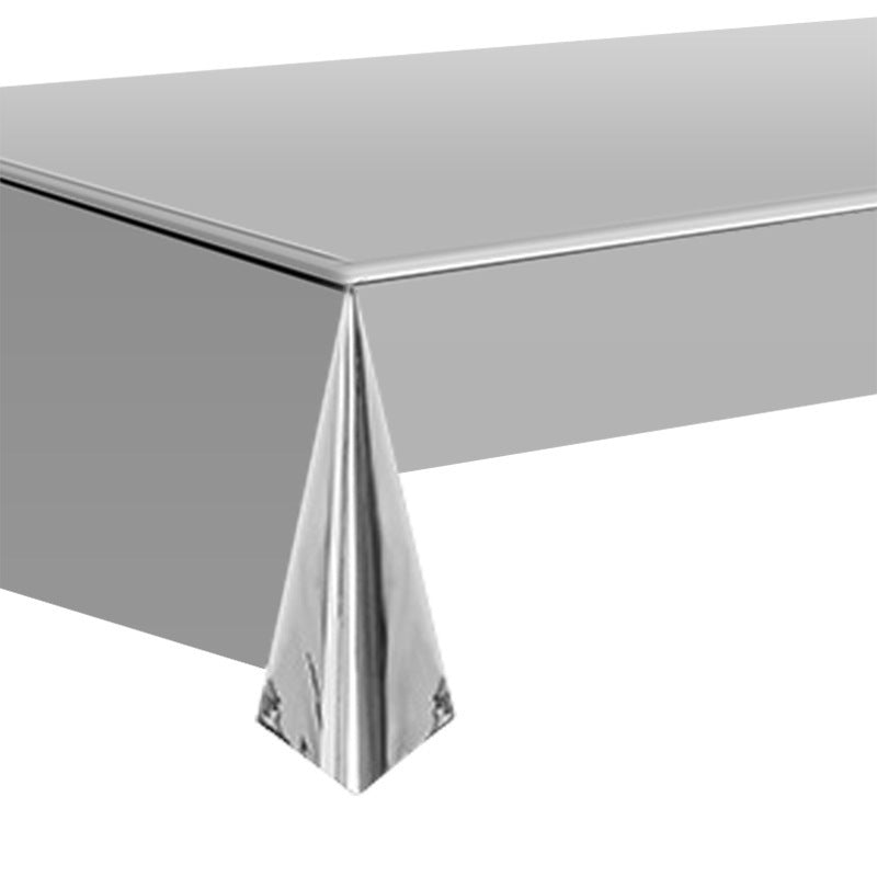 Disposable Aluminum Film Tablecloth for Parties 137x183cm Multiple Colors