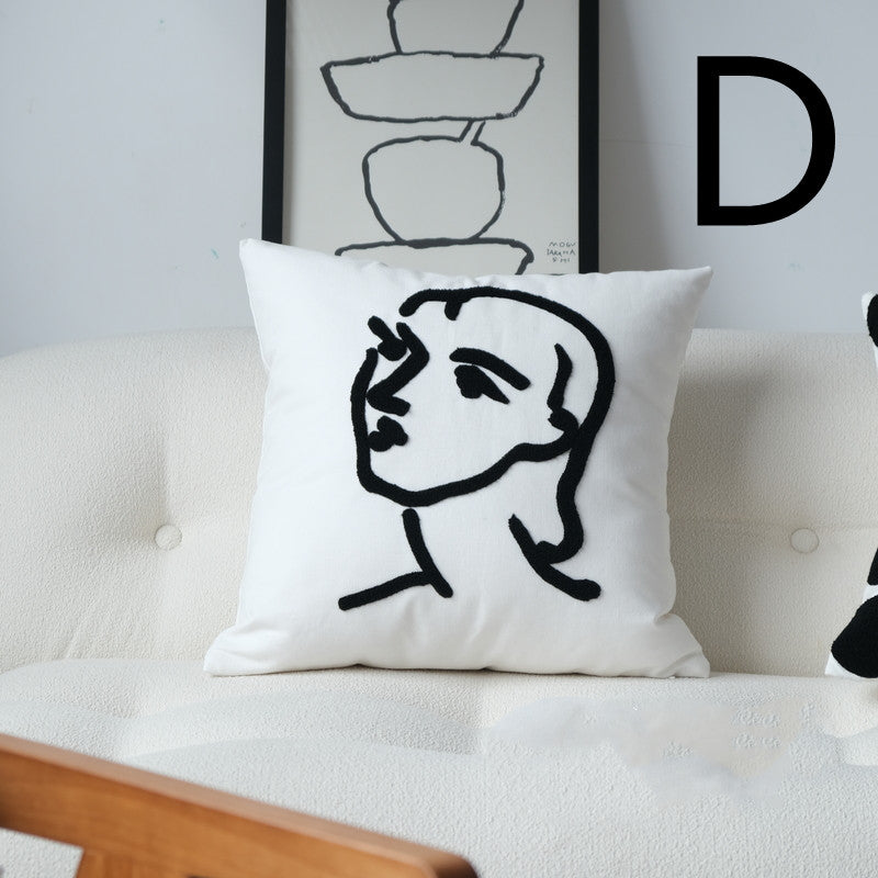 Velvet Minimalist Bedside Cushion Pillow 45x45cm Home Decor