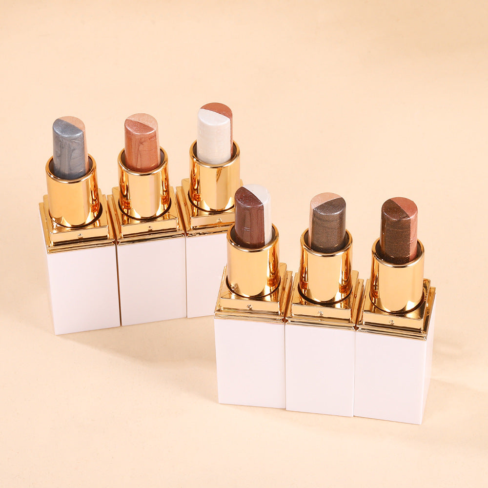 Six-Color Pearlescent Eyeshadow Stick - Versatile Glitter Color Makeup