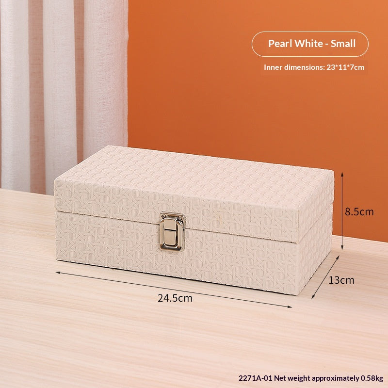 Minimalist Wooden Jewelry Organizer Large Capacity Desktop Storage Box