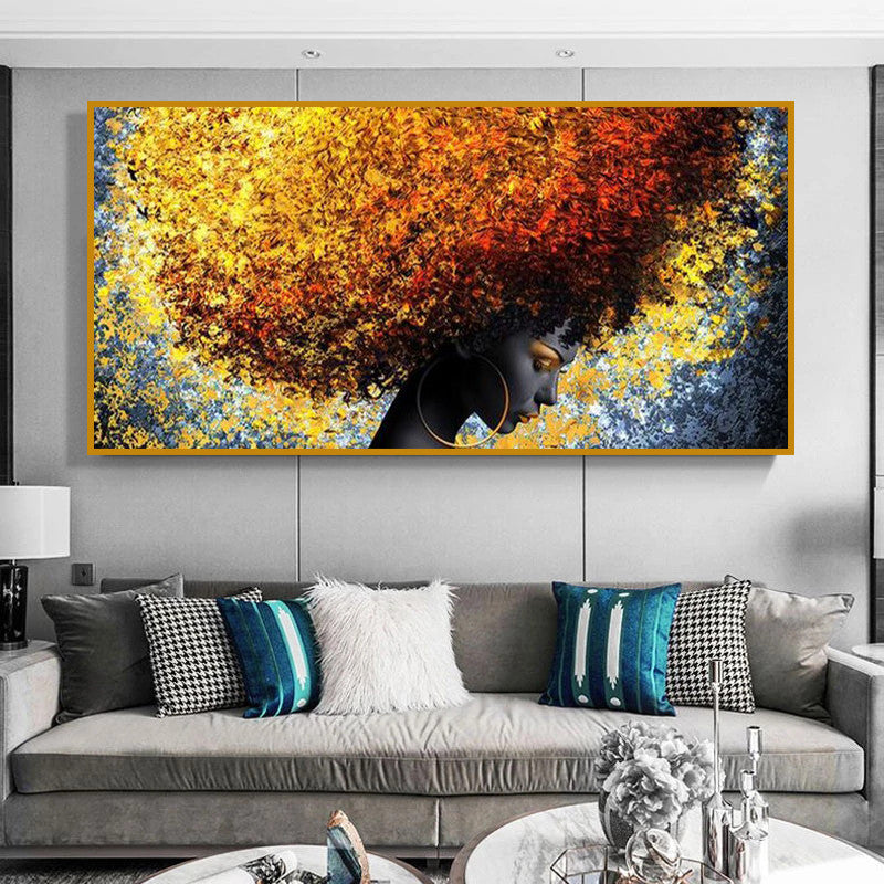 African Queen Canvas Wall Art - Modern Home Decor Poster