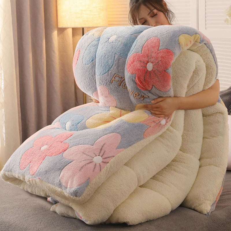 Winter Thick Quilt Set - Single, Double & King Sizes with Lamb Velvet Cover