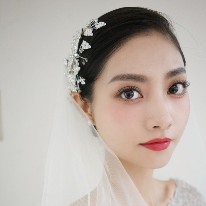 Silver Wedding Hair Clip Headband for Bridal Hair Accessories