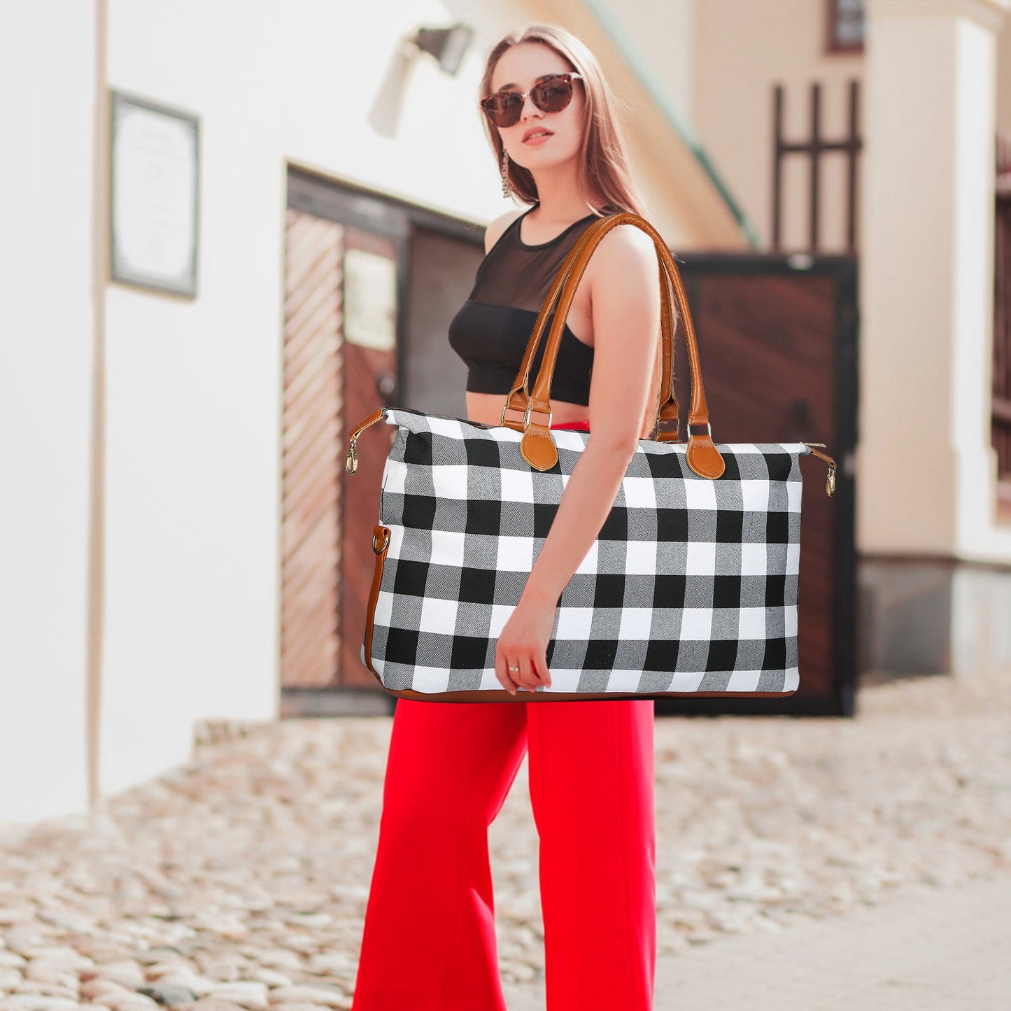 1Pc Women Duffle Bag Travel Luggage Bags Weekend Overnight Tote