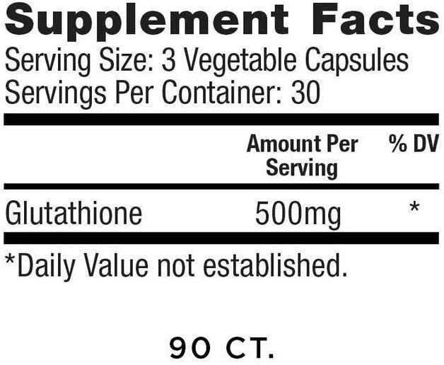 Glutathione Skin Supplement - 500mg, 60 Tablets