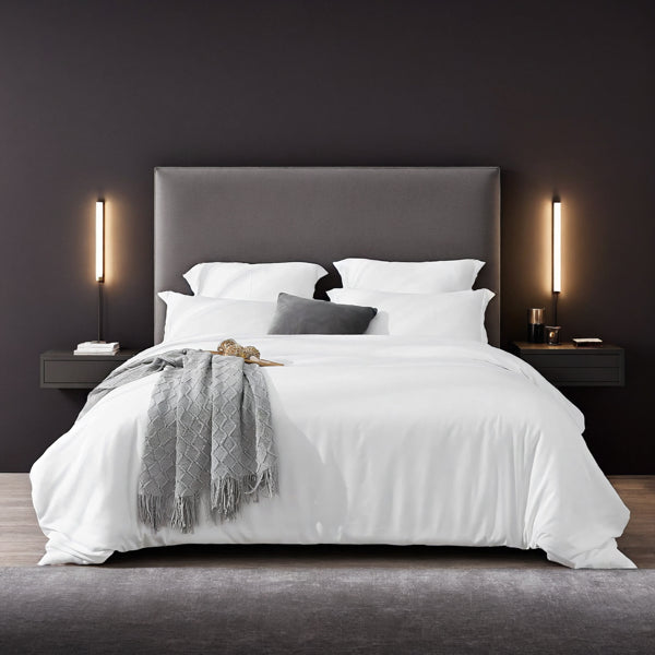 Premium Solid White Oversized Duvet Cover Set with Pillowcases