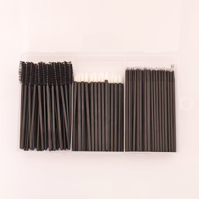 Disposable Lip Brushes & Cotton Swabs Set - Makeup Cleaning Tools, 200PCS