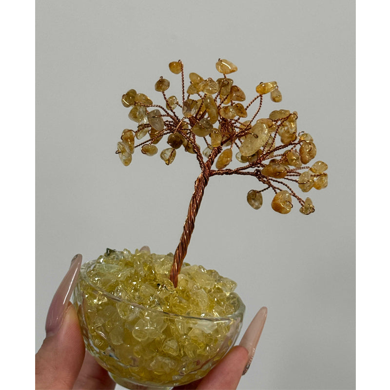 Crystal Money Tree Bonsai Figurine - Feng Shui Wealth Decor