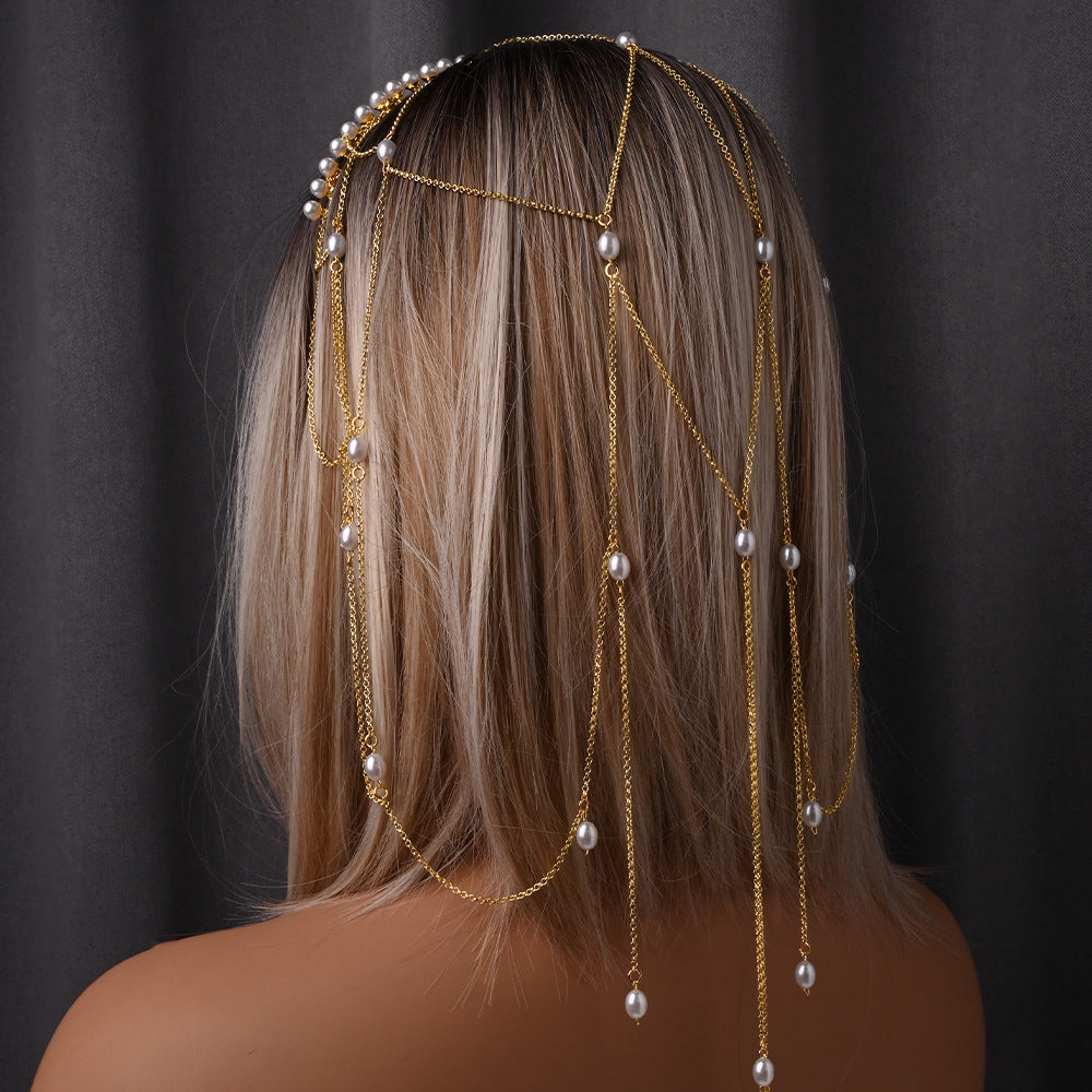 Mesh Tassel Hair Chain for Women