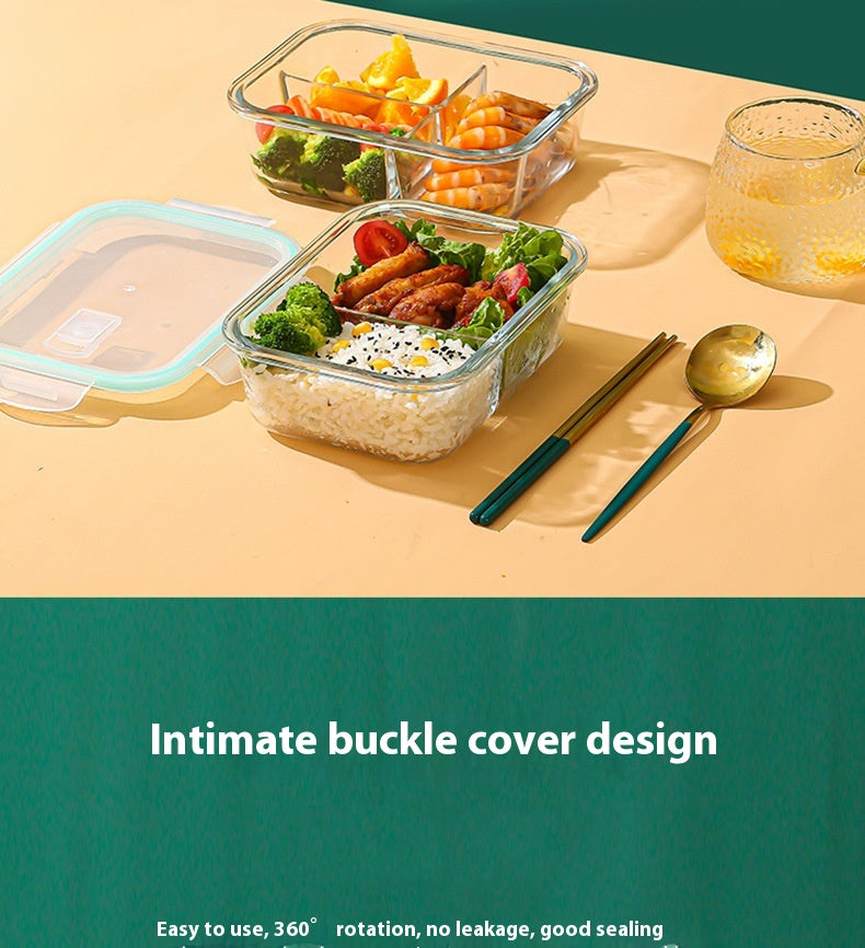 Glass Lunch Box Food Grade Sealed Container for Microwave Oven