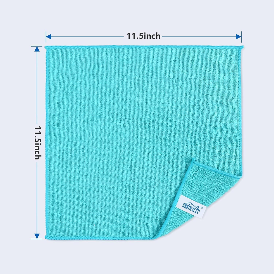 12-Pack Microfiber Cleaning Cloths - Lint-Free Absorbent Rags for Multi-Use