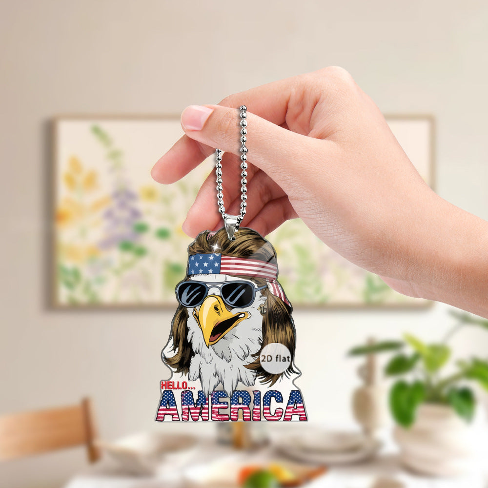 American Eagle Flag Acrylic Car Pendant - Creative Home & Party Decor