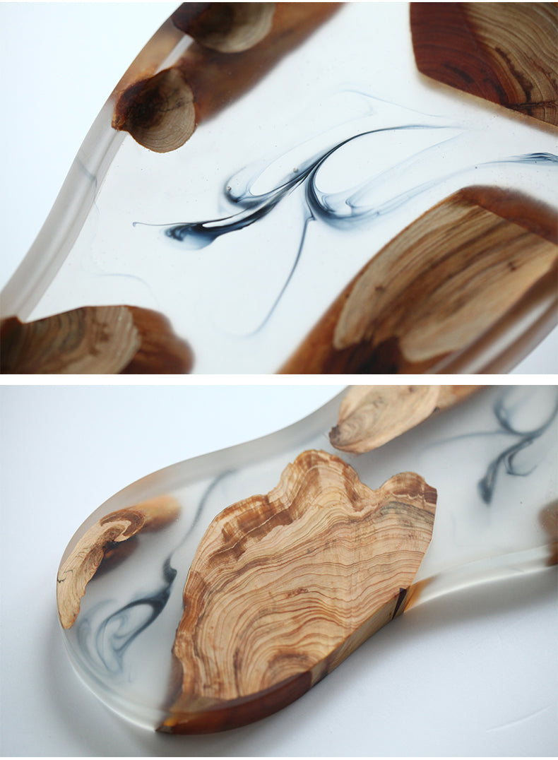 Home Office Creative Tea Ceremony Wooden Saucer Set - Multiple Styles