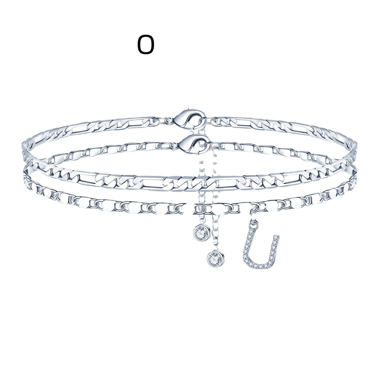 Simple Fashion Bead Double-circle Anklet