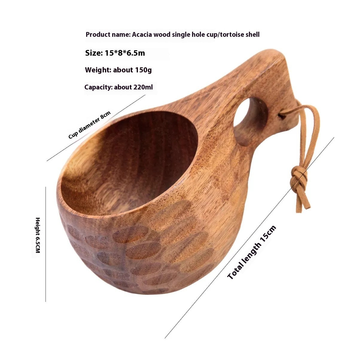 Wooden Water Cup Acacia Mangium Handcrafted Drinkware - Multiple Variants