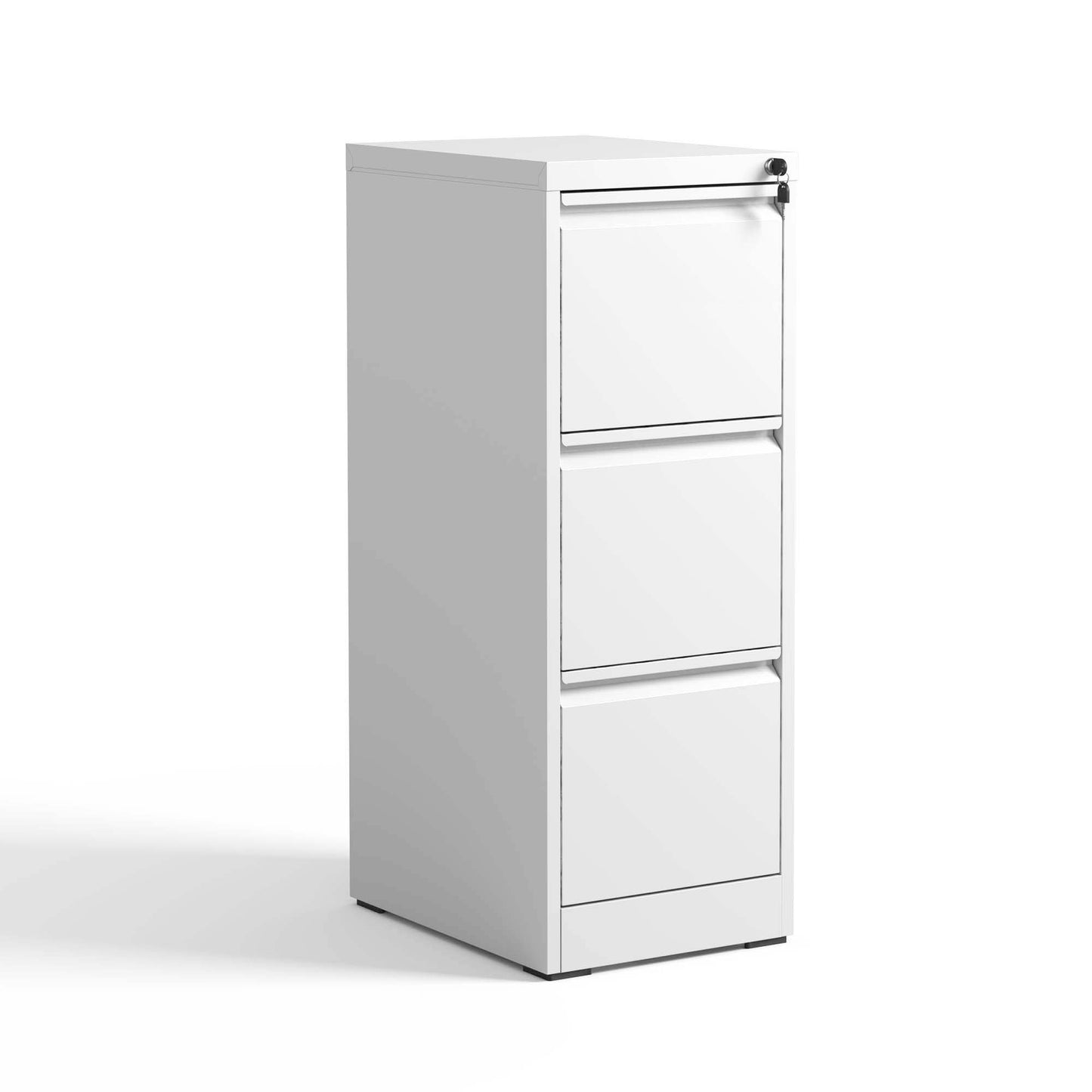 3 Drawer Metal Vertical File Cabinet With Lock Office Home Steel For