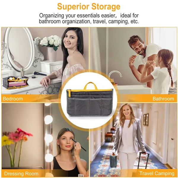 Women Lady Travel Insert Handbag Organiser Makeup Bags Toiletry Purse