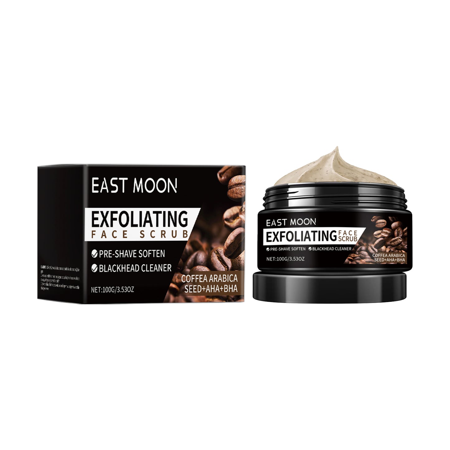 Coffee Facial Scrub for Men - Exfoliating Cleansing Cream for Radiant Skin