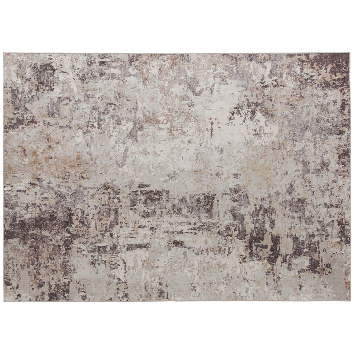 Machine Washable Non-Slip Area Rug 4x6 - Mixed Brown