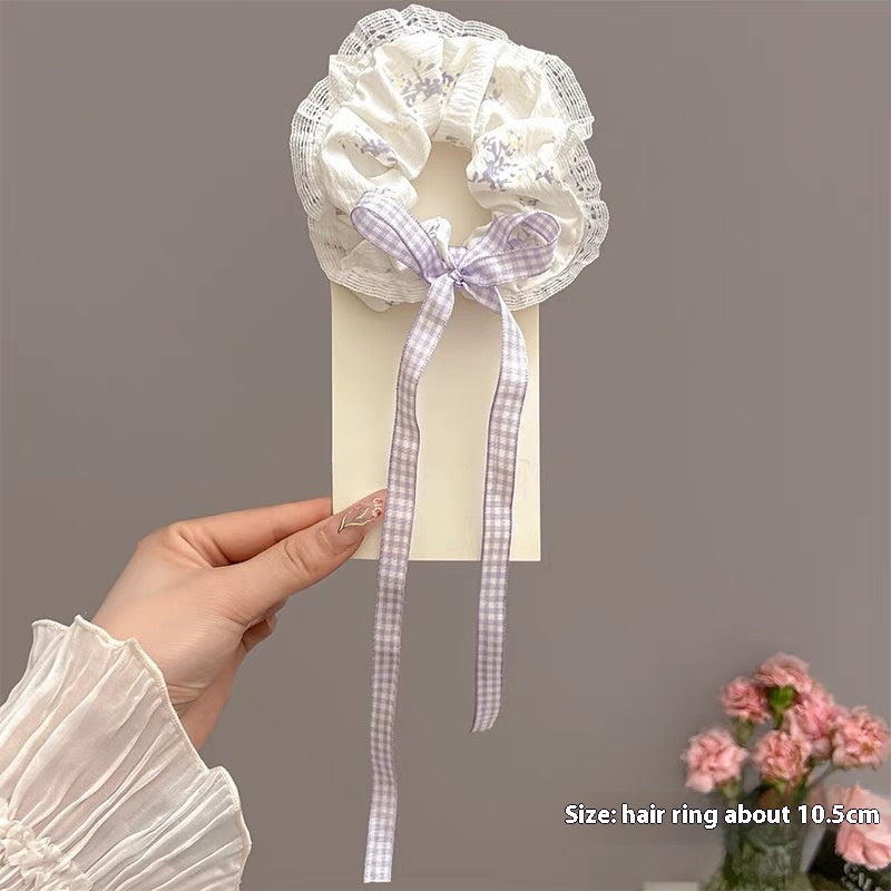 Summer Sweet Lace Scrunchie Hair Tie - Elegant Floral Hair Accessory