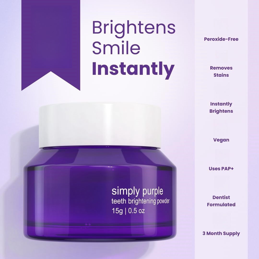 Purple Whitening Tooth Powder Toothpowder Clean Odor
