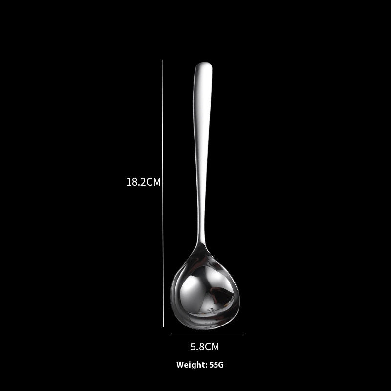 Stainless Steel Soup Ladle with Long Handle - Thickened Kitchen Utensil