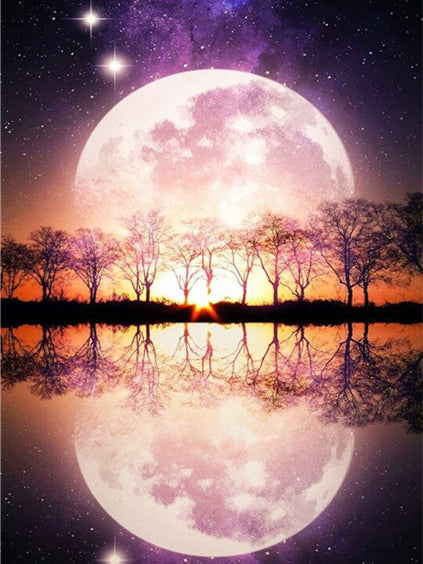 DIY Moon Full Square Diamond Painting Embroidery Home Decor