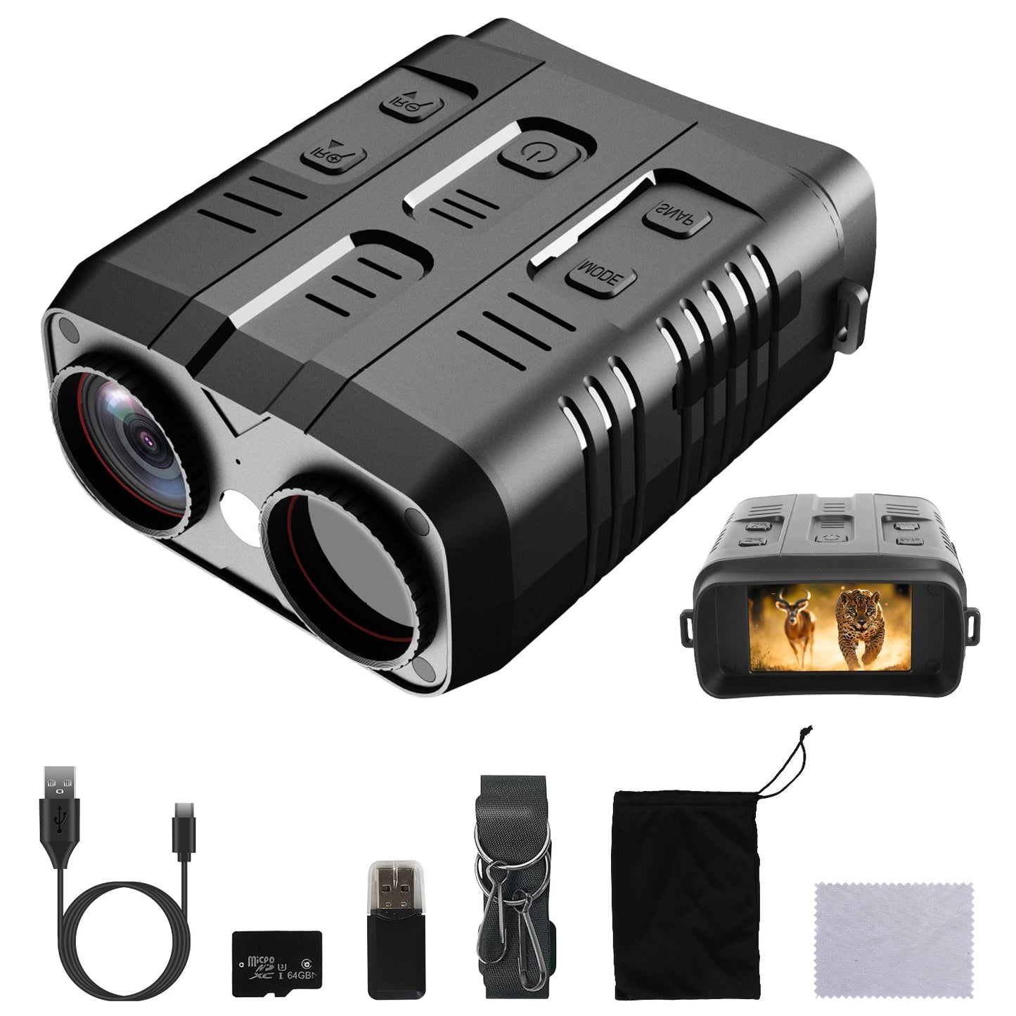 4K Night Vision Goggles with 10X Zoom & 2624ft Range