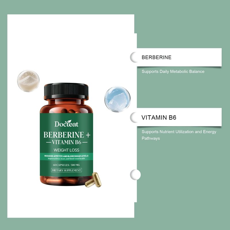 Berberine Capsules with Vitamin B6 - 60 Count